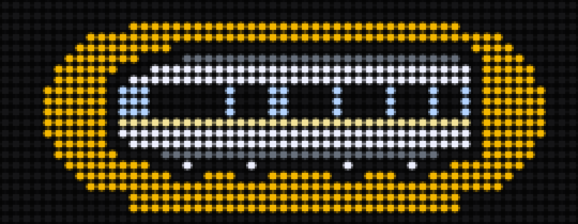 在線位置の電車の絵（拡大）